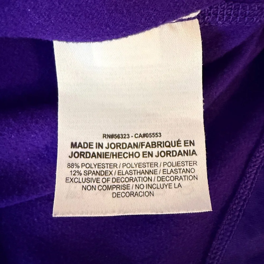 Nike Pro Dri-FIT Womens Purple Snakeskin Quarter Zip Pullover Thumbholes‎ Medium